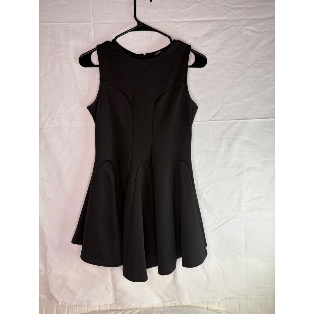 Love Culture Black Sleeveless Fit Flare Dress Women's Size M Made in USA